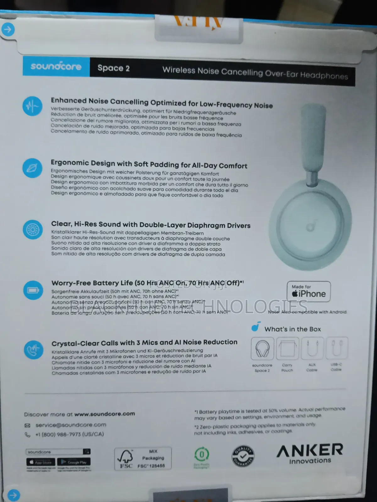 Anker Soundcore Space 2 Headset ANC