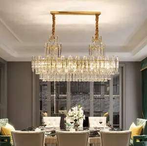 Crystal Ceiling Chandelier Hanging Lamp Luxury Light Fixture Modern