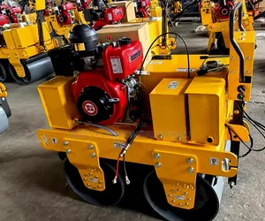 Walk-Behind Double Drum Vibratory Road Roller,