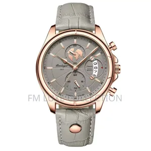 Poedagar Luxury Leather Chronograph Watch