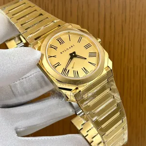 Bvlgari Inspired Flat Dial Men’s Chain Watch – Luxury Stainless Steel*