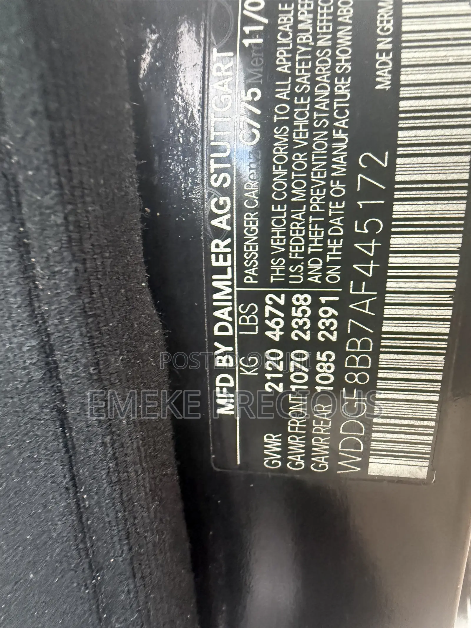 Mercedes-Benz C300 2001 Black