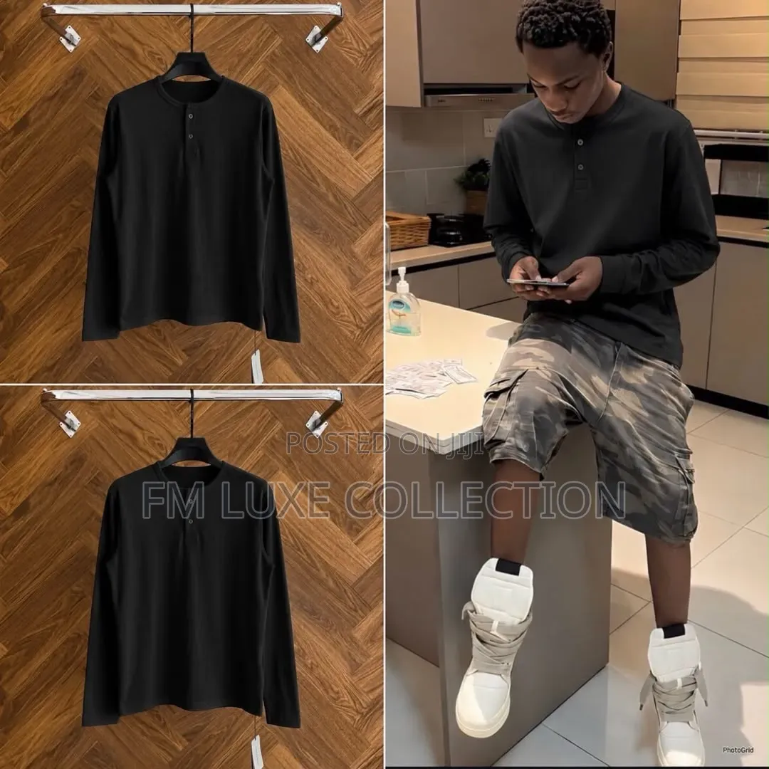 Men Henley Long Sleeve Shirt