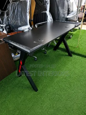 Premium Non-Adjustable Gaming Desk With Led Lights
