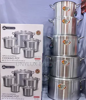 Crownstar 10pcs Aluminum Pot Set (24,27, 30, 33, 35cm)