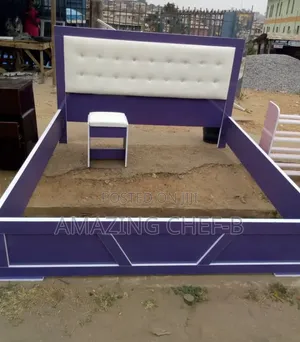 Very Neat 6 by 6 Bedframe With Mini Side Shelf
