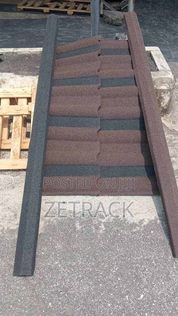 Layered Brown and Black Milano Stone Coated Roofing Sheets