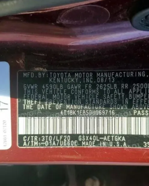 Toyota Avalon 2014 Red