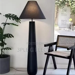 Black and Brown Shade Floor Lamp
