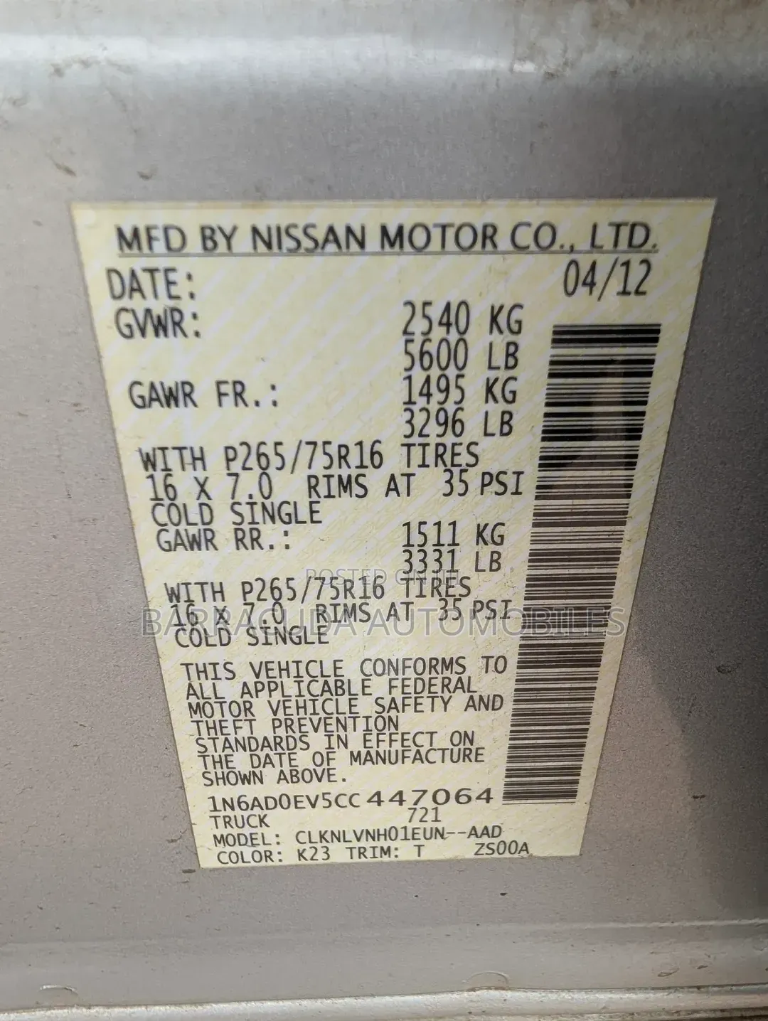 Nissan Frontier 2012 Silver