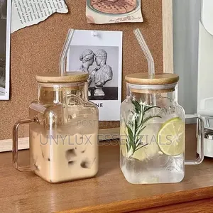 Glassware Smoothie Cup (Different Colours Available)