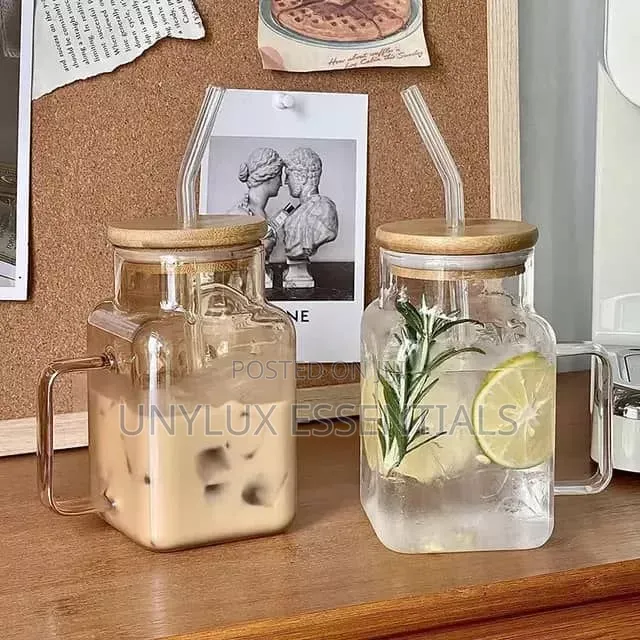 Glassware Smoothie Cup (Different Colours Available)