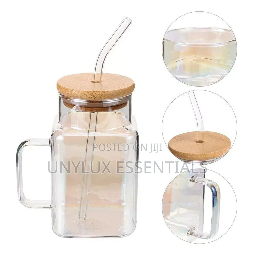 Glassware Smoothie Cup (Different Colours Available)