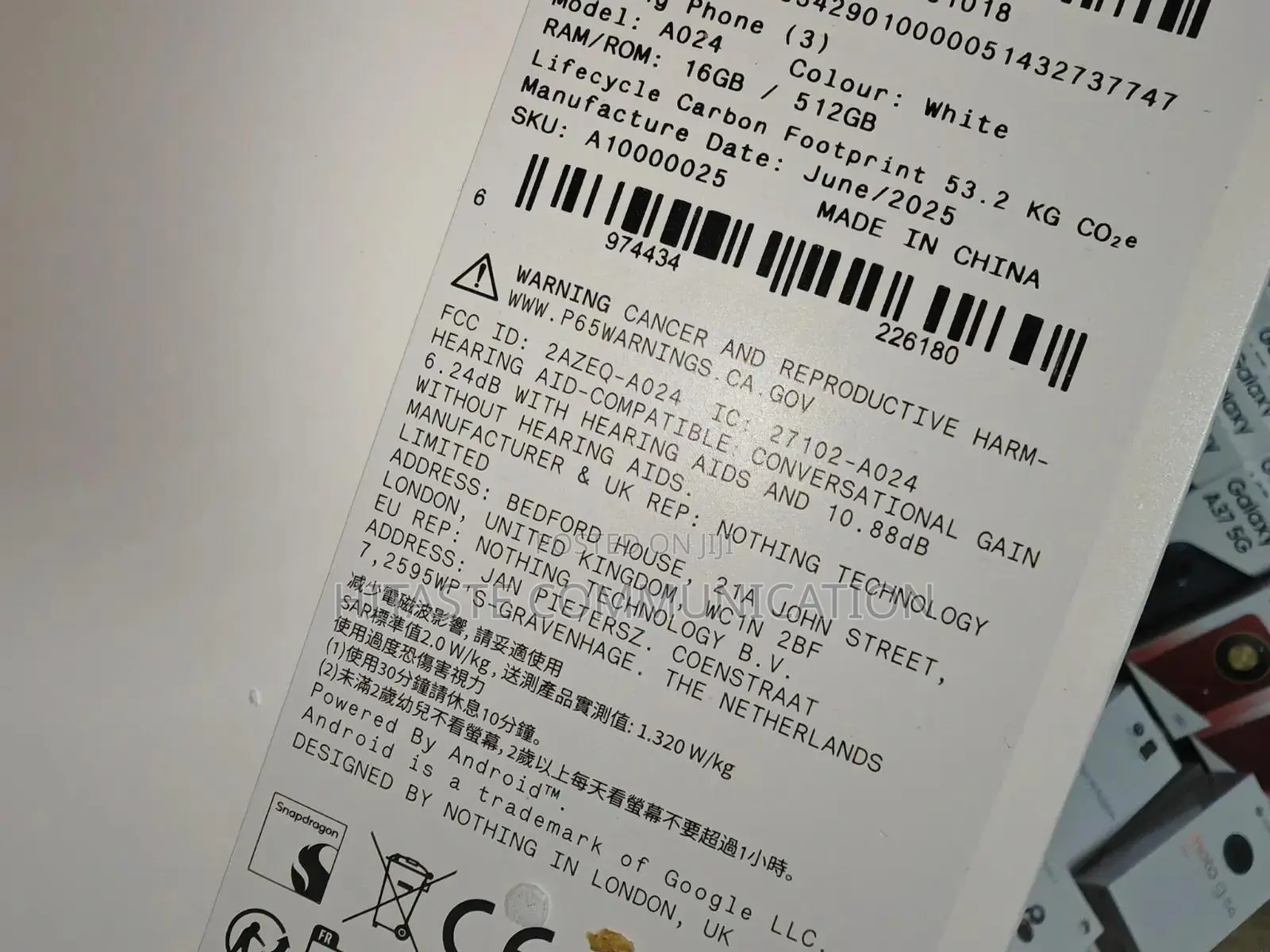 New Nothing Phone 3 512 GB Black