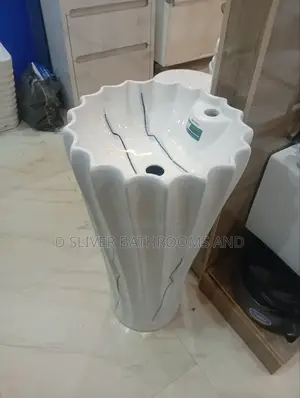 Freestanding Pedestal Wash Hand Basin -White