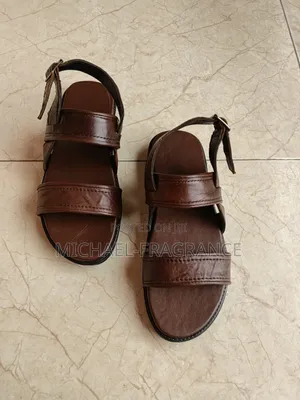 Size 44/45 New Brown Leather Sandal for Men IN PORT HARCOURT