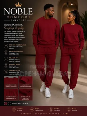 Quality Luxe Easyfit Unisex Set (Joggers and Sweatshirt) 
Size Xl