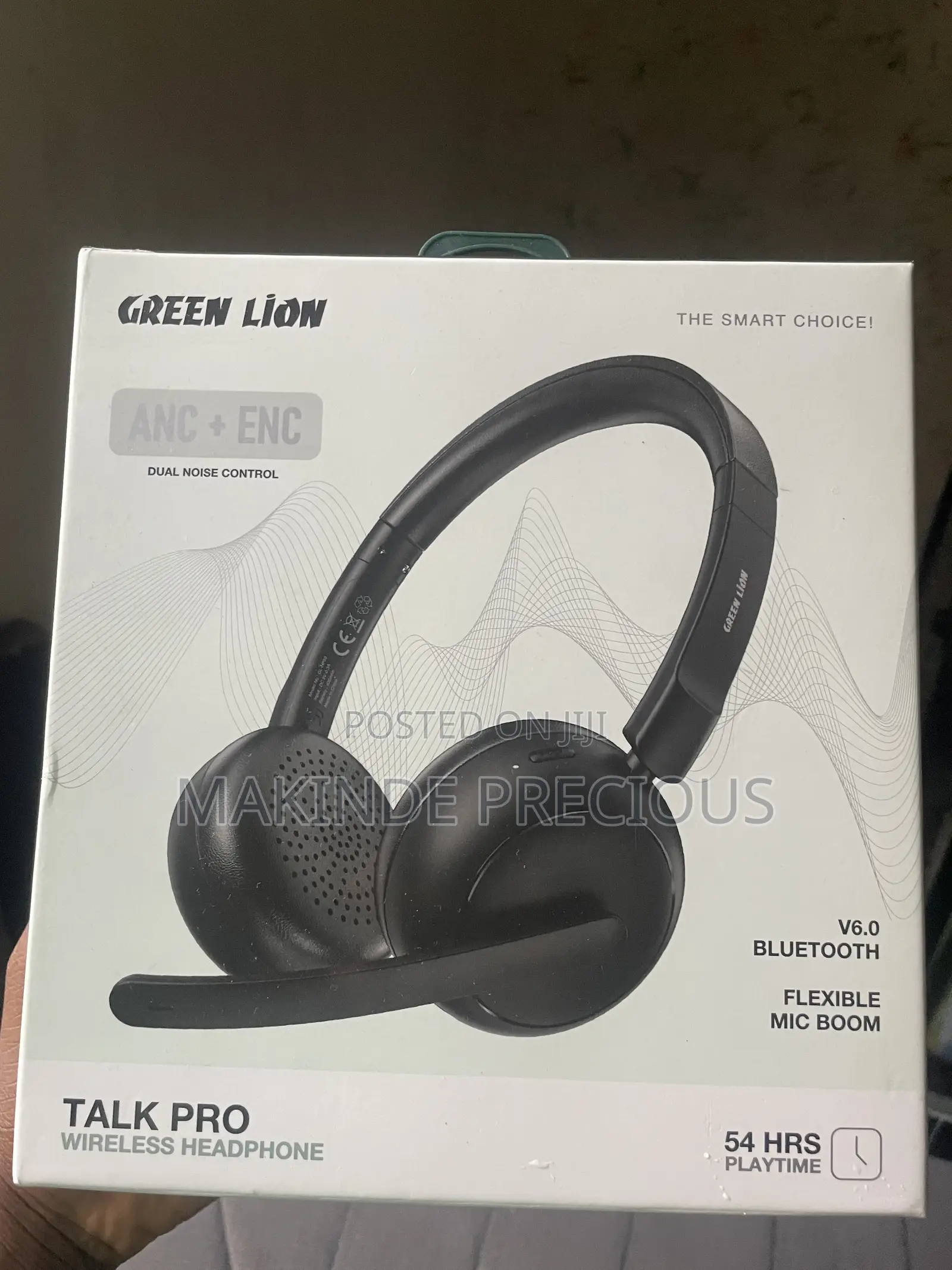 Green Lion Headset With Noise Cancellation Microphone