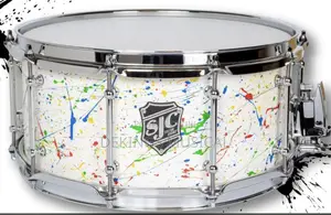 SJC Drums Custom Paint Splatter Maple Snare Drum