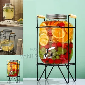 5L Premium Yorkshire Glass Beverage Dispenser With Metal Stand