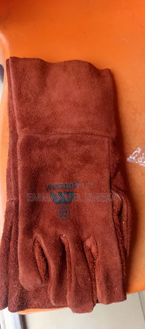Welding Leather Hand Glove Red - Safety Custodian