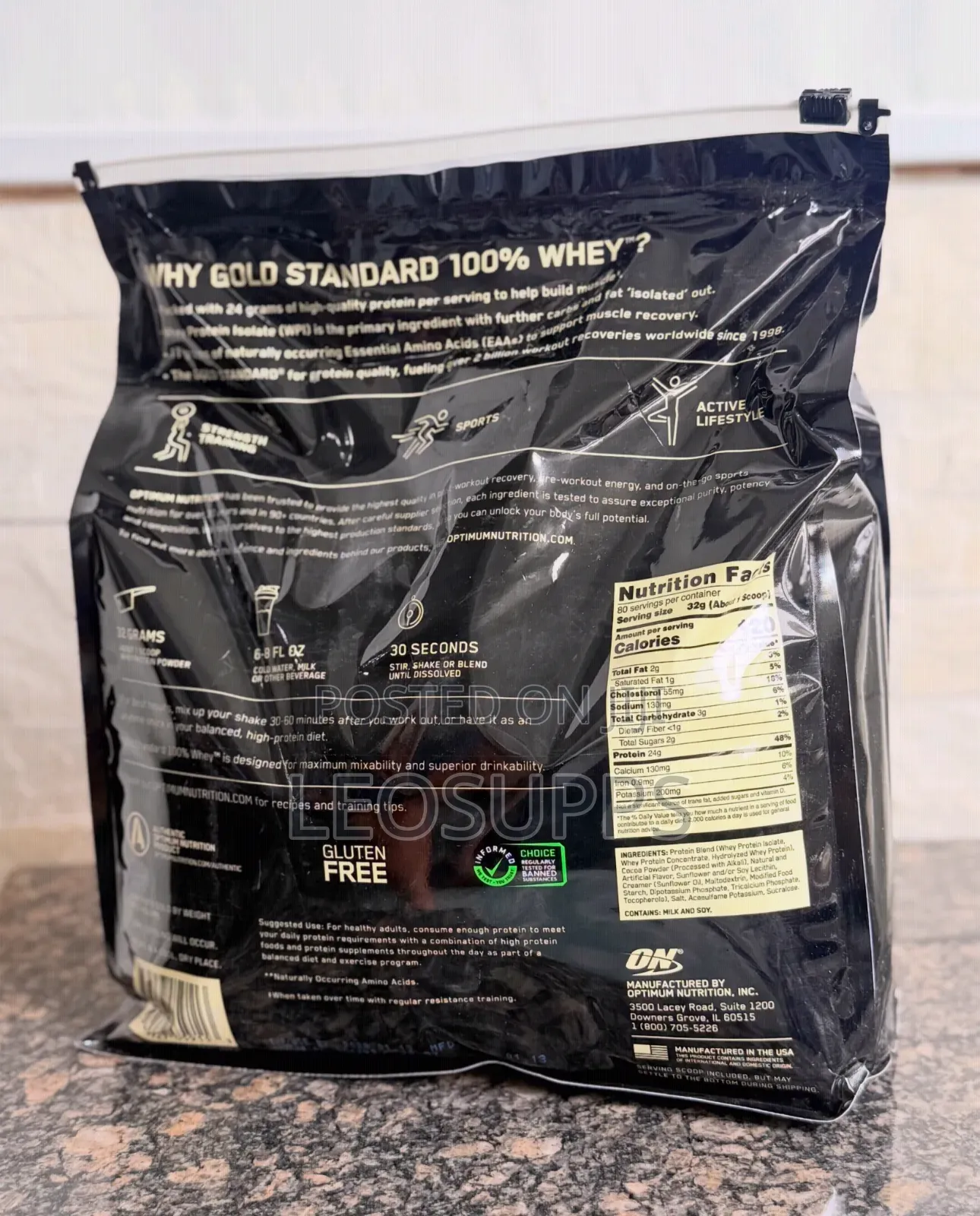 Optimum Nutrition Gold Standard Whey 5lb (80 Servings)