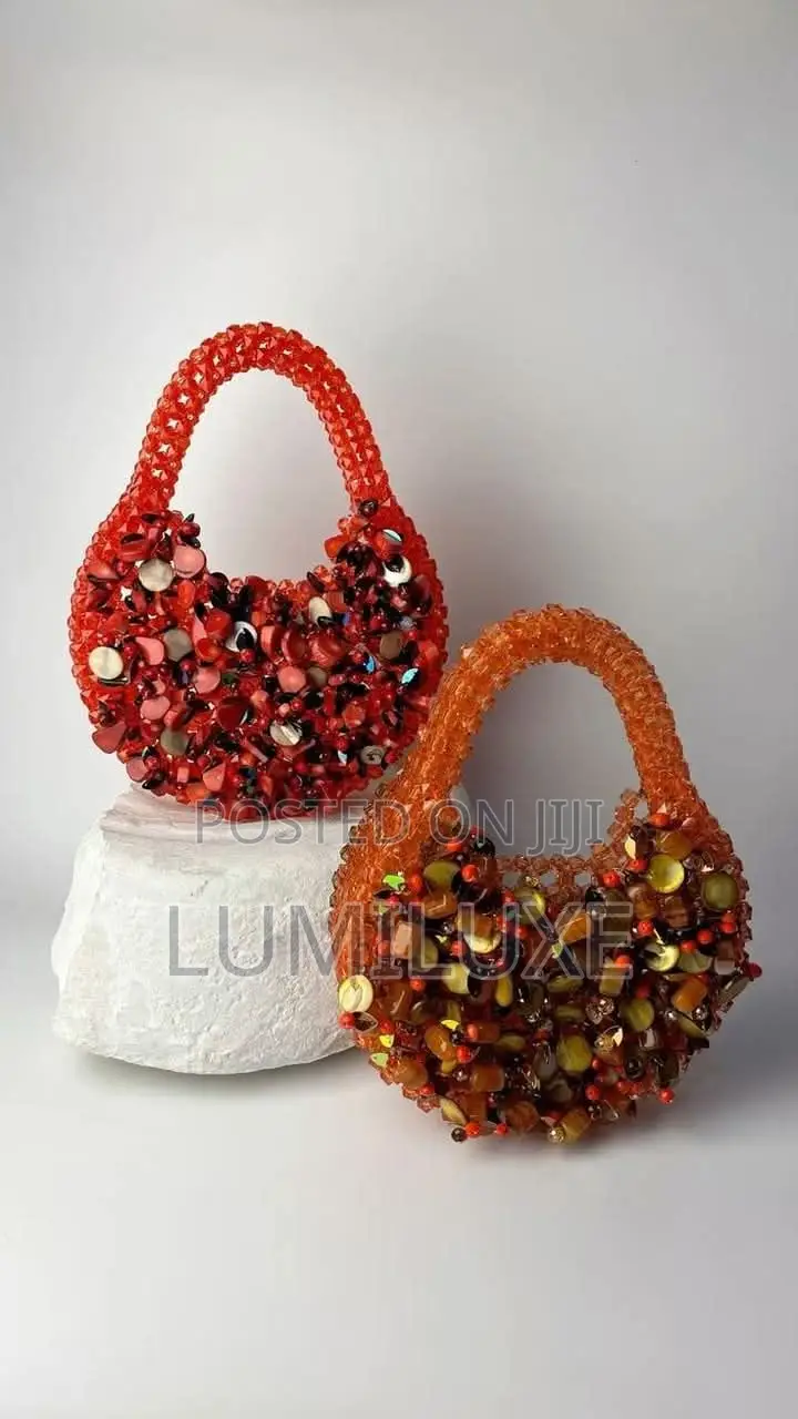 Semi Circle Beaded Bag
