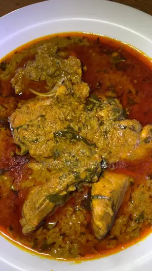 Banga Stew and Chicken.