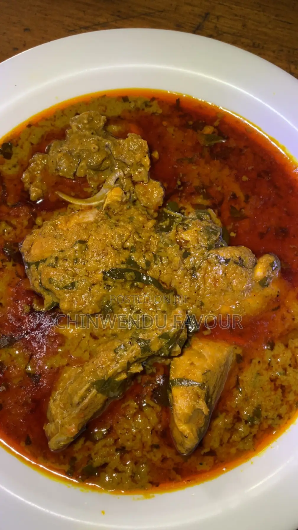 Banga Stew and Chicken.