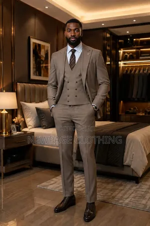 Classy Men Wear Glamorous Look in 3 in 1 Beige Color Blazer