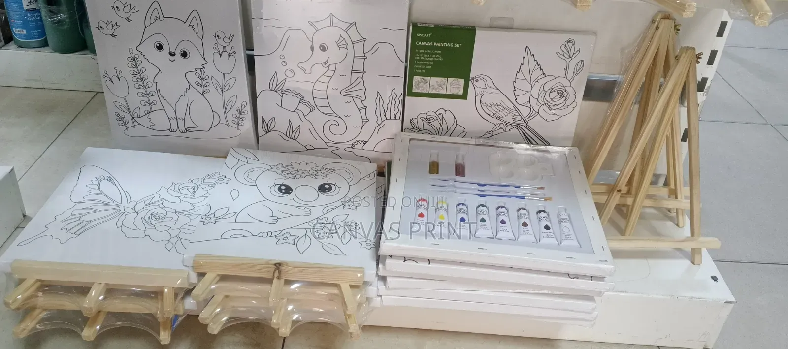 Pre Drawn Canvas Set