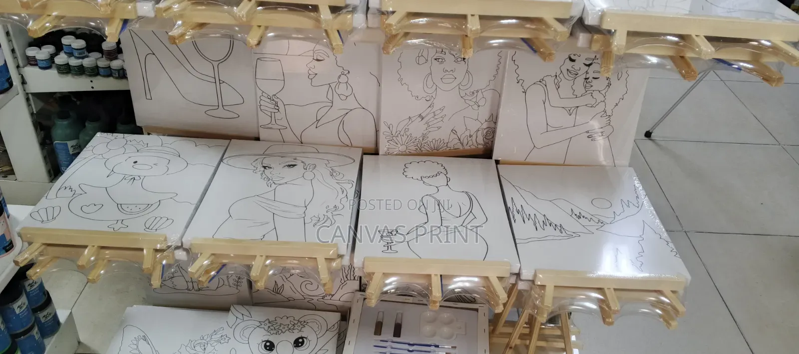Pre Drawn Canvas Set