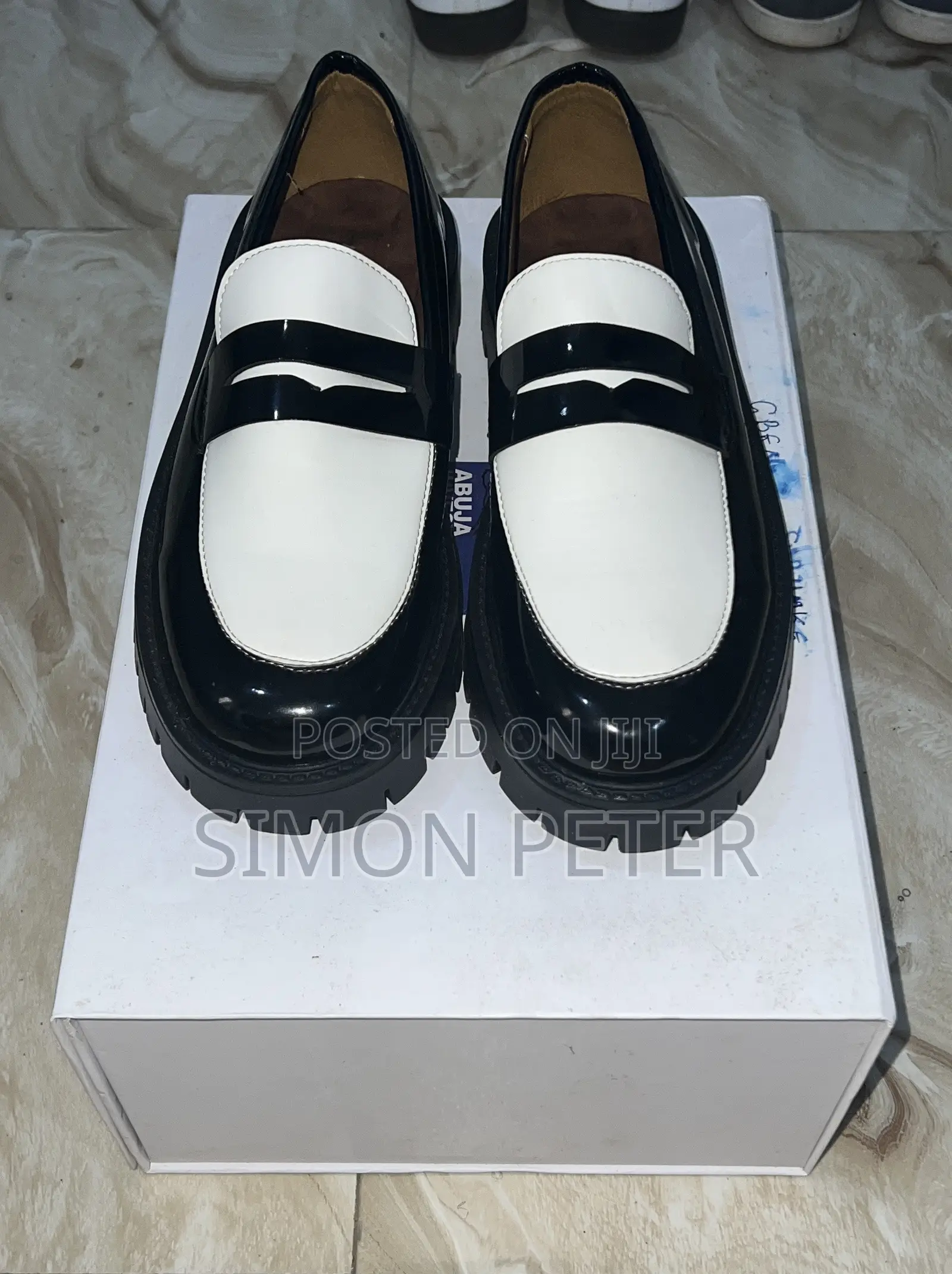 Black and White Loafers