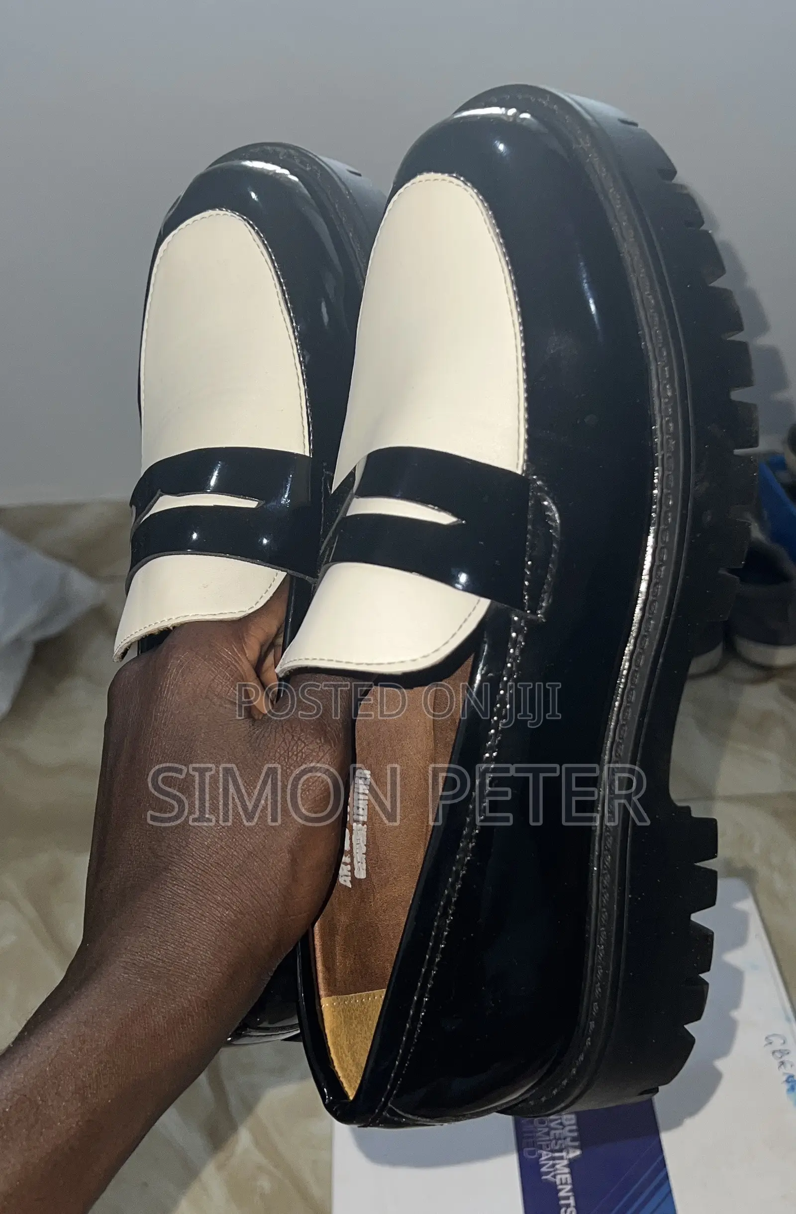 Black and White Loafers