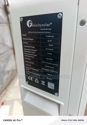 Felicity Lithium Ion Battery FLA 5KWH24200ah