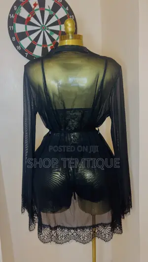 Three Piece Lingerie Lace Robe
