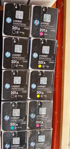 HP Original GENUINE Laser Toner 201a (Cyan) Yellow and Magenta.