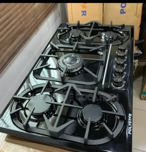 Brand New Polystar Inbuilt Gascooker 5burner Black Stainless