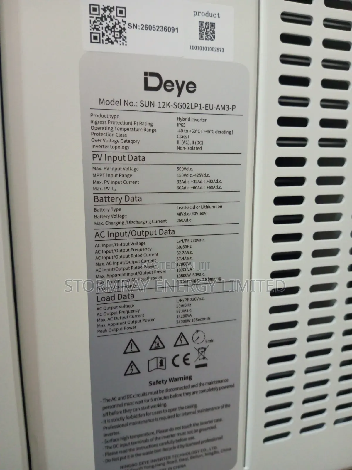 Deye 12kva Single Phase Hybrid Inverter