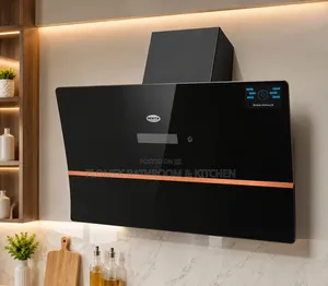 Revita 90cm Black Glass Chimney Cooker Hood | Kitchen Extractor Fan