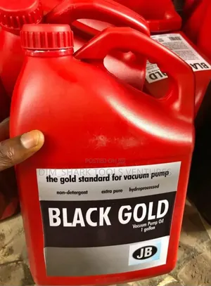 One-Gallon Container of JB Industries Black Gold Vacuum Pump Oil