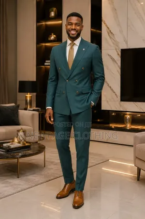 Green With Envy! Double Breasted Blazer Makes You Look Dap