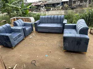 Living Room 7 Seater Grey Sofa