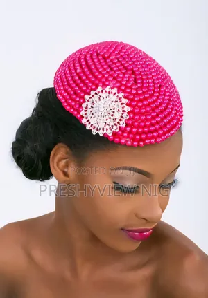Beaded Pope Cap Fascinator
