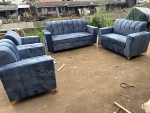 Living Room 7 Seater Grey Sofa