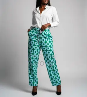 Wide Leg Ankara Trouser - Unisex Loose Fit