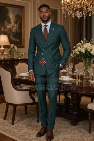 Not Every Suit Has to Be Black. Green Double-Breasted Blazer Now