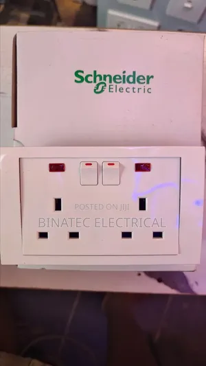Schneider 13A Double Socket With Indicator Light | Original Quality