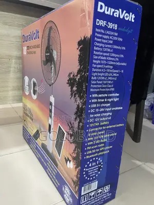 Duravolt 18" Wireless Pedestal Fan