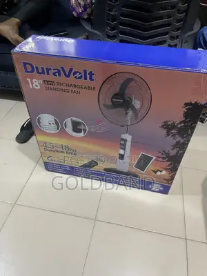 Duravolt 18 Inch Battery-Backup Standing Fan